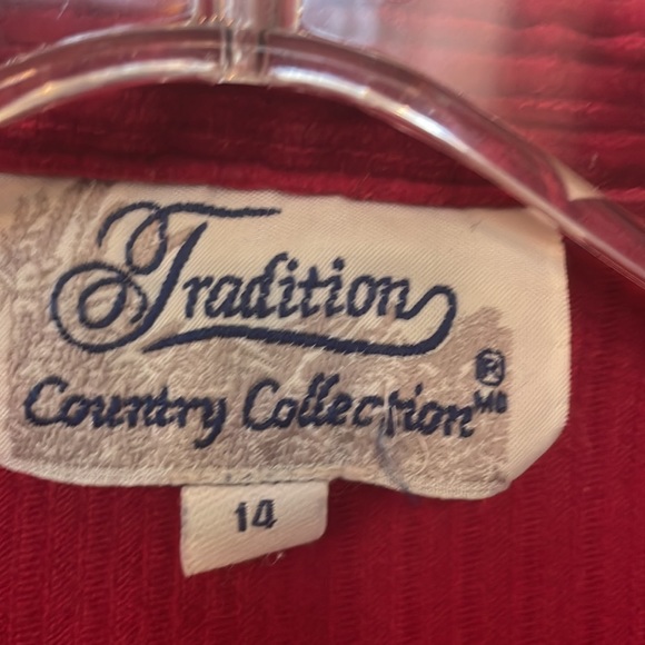 Corduroy Shacket shirt chore coat TRADITIONS brand red cotton shirt 👍🏼 - Picture 3 of 5